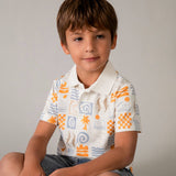 Polo Pequeño Explorador Nata Peach Mayoral 3104