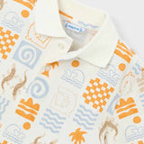 Polo Pequeño Explorador Nata Peach Mayoral 3104