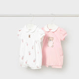 Set 2 Peleles Cortos Amour & Teddy Rosa Mayoral 1704