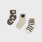 Set 3 Calcetines Corazones Bebé Cocoa Mayoral 10250