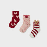 Set 3 Calcetines Corazones Bebé Rooibos Mayoral 10250