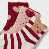 Set 3 Calcetines Corazones Bebé Rooibos Mayoral 10250