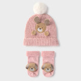 Set Gorro & Calcetines Osito Rosa Mayoral 9124