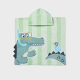 Toalla Playera Con Capucha Hippos Manzana Mayoral 9114