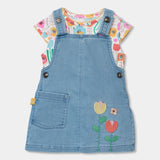 Vestido Denim Colorful Flowers Boboli