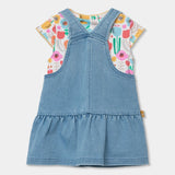 Vestido Denim Colorful Flowers Boboli
