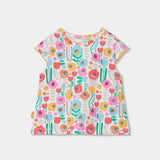 Vestido Denim Colorful Flowers Boboli