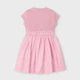 Vestido Combinado Canalé Dusty Rosé Mayoral 3927