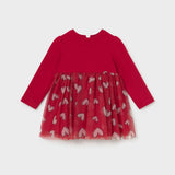 Vestido Corazones Tul Rojo Mayoral 2941