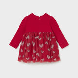 Vestido Corazones Tul Rojo Mayoral 2941