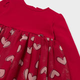 Vestido Corazones Tul Rojo Mayoral 2941