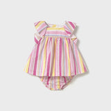 Vestido con Cubre pañal En Lino Rosé Mayoral 1855