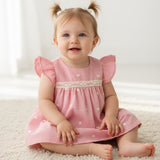 Vestido Con Cubrepañal Tiny Flowers Rose Mayoral 1802
