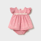 Vestido Con Cubrepañal Tiny Flowers Rose Mayoral 1802