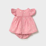 Vestido Con Cubrepañal Tiny Flowers Rose Mayoral 1802