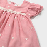 Vestido Con Cubrepañal Tiny Flowers Rose Mayoral 1802