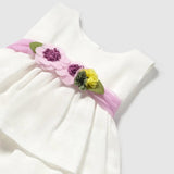 Vestido Con Fajín Floral Malva Mayoral 1911